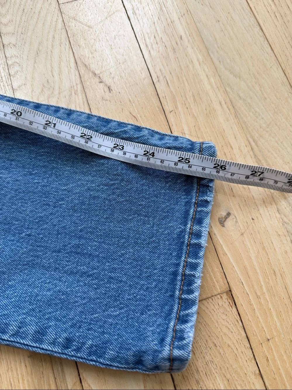 Levi's Distressed Blue Ankle Jeans